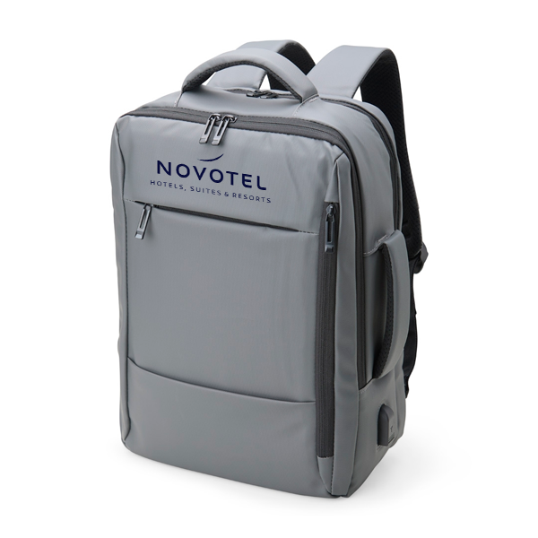 Mochila Couro Sintético USB Personalizada Mochila Couro Sintético USB Personalizada