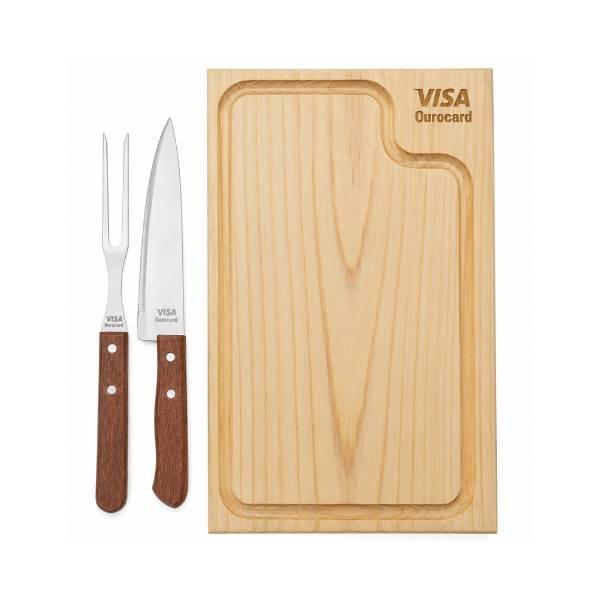 Kit Churrasco 3 Peças com Estojo Personalizado