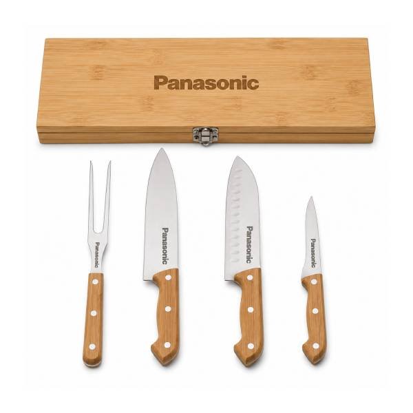 Kit Churrasco com Caixa Bambu Personalizado