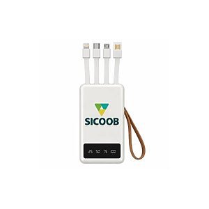 Power Bank 10.000mAh com Lanterna e Multissaídas