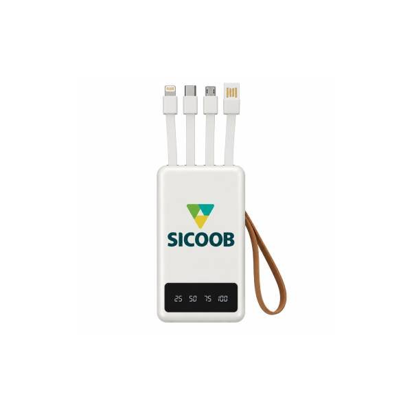 Power Bank 10.000mAh com Lanterna e Multissaídas