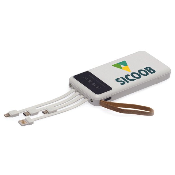 Power Bank 10.000mAh com Lanterna e Multissaídas
